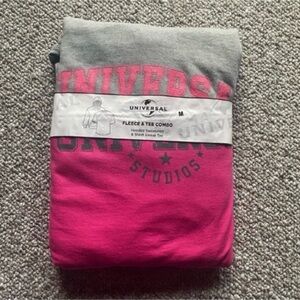 NWT Universal Studios Hooded Sweatshirt and Tee Unisex, Sz M